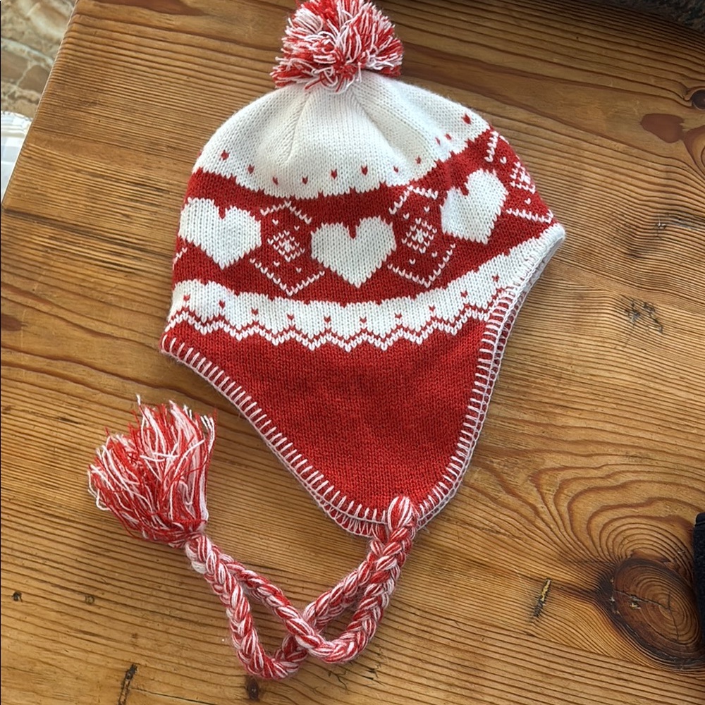 Jenni by Jennifer Moore Red and White Romantic Hat